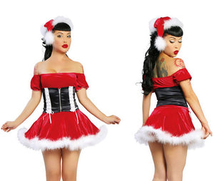 Christmas Santa dress with waist cincher C102