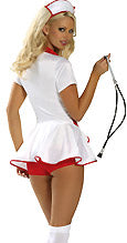 back of Pin-Up Nurse 4-pc. costume 1331