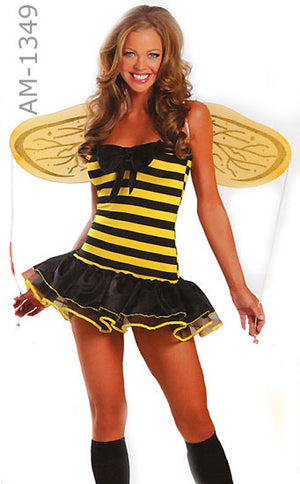 close up of Busy Bee costume with dress and wings 1369