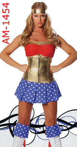 close up of Wonder Woman 4-pc. superhero costume 1454