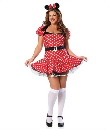 Plus Size Miss Mighty Mouse Costume 1458