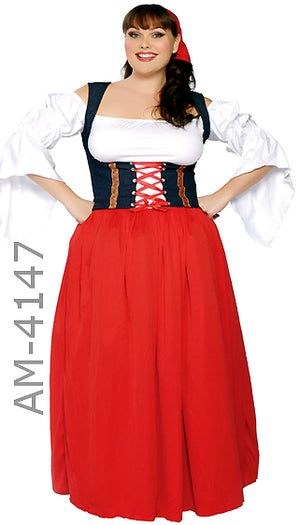 4-piece Oktoberfest Swiss Miss plus size costume 4147