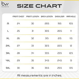 size chart for men's mechanic work shirt BK-MWS-M