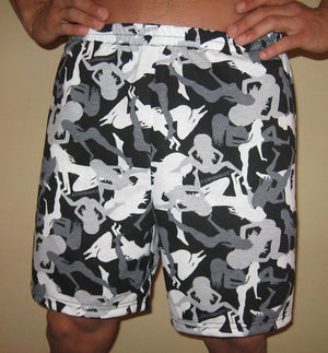 black and white camouflage men's boxer shorts 231