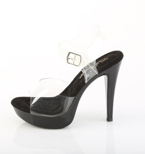 side view of black platform sandal shoes 5-inch heel COCKTAIL-508-BLK