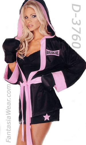 Boxer Girl 5-pc. costume with robe and boxing gloves 3760