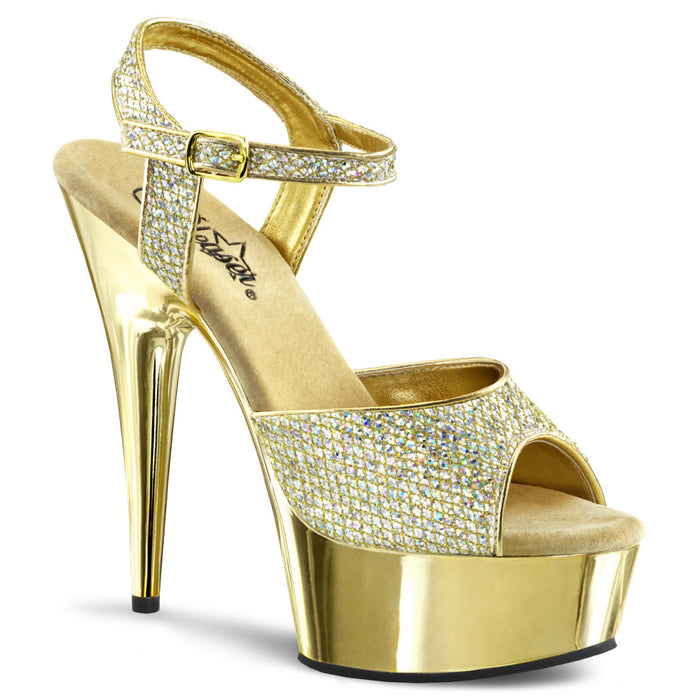 Platform Ankle Strap Glitter Shoe DELIGHT-609G