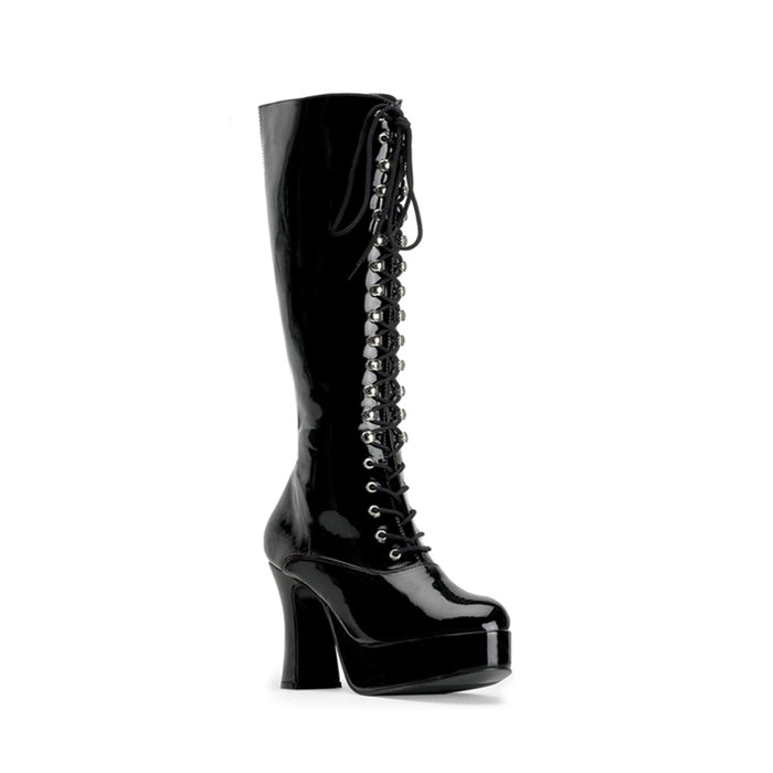 Lace-up GoGo Boots with 4-inch Chunky Heel Exotica-2020