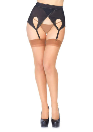 sheer tan backseam stockings 1000