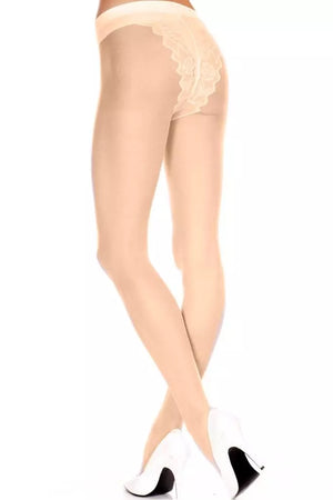 sheer nude French cut panty stocking 1906