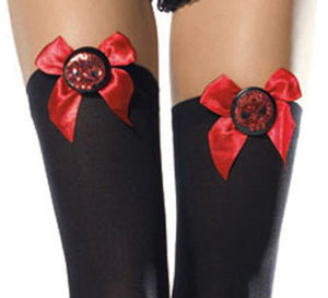 Thigh High Stockings Skull 6249