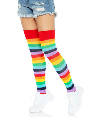 cherry rainbow thigh high stockings 6606