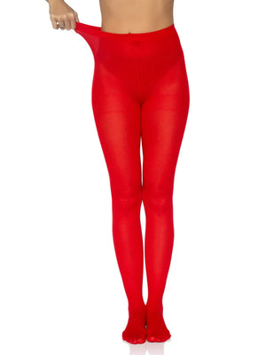 stretch red classic opaque nylon tights 7300