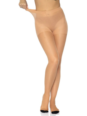 waist stretch of nude sheer cuban heel pantyhose 9132