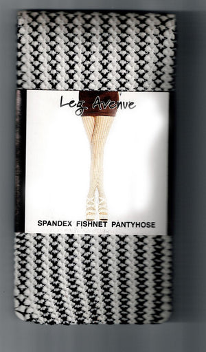 black and white vertical striped fishnet pantyhose 9529