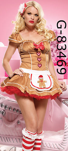 Gingerbread Girl Christmas costume dress 83469