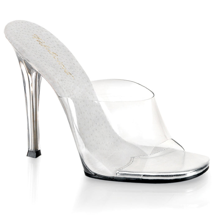 Clear Slide Shoe with 4-inch Spike Heel