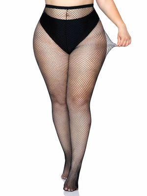 queen size black fishnet tights 9001q