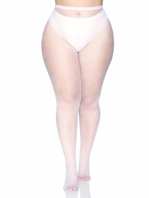 queen size white fishnet tights 9001q