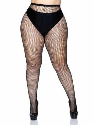 plus size black fishnet tights 9001q