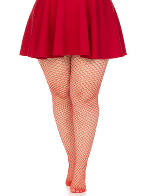 red plus size wide net pantyhose no shoes 9003X