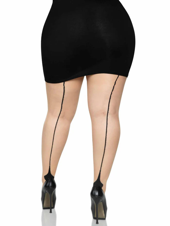 Plus Size Cuban Heel Pantyhose 9132X