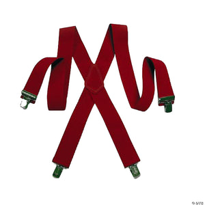 heavy duty red suspenders AE1315