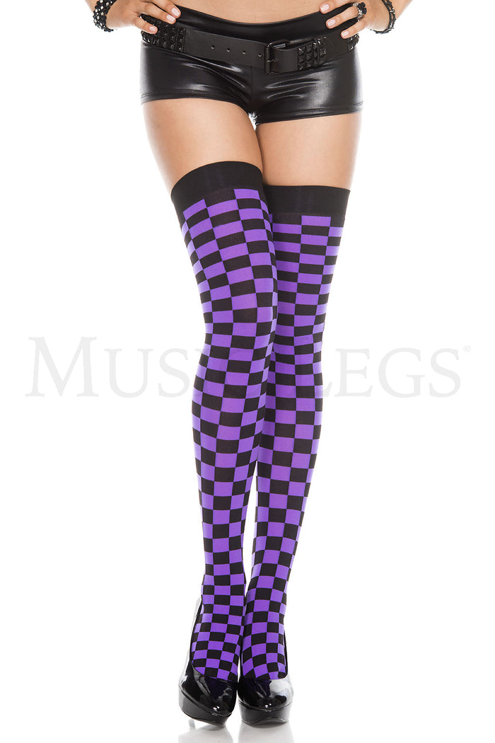 Opaque Checker Stockings 4760