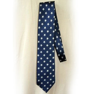 USA American flag dark blue men's neck tie with stars 120712