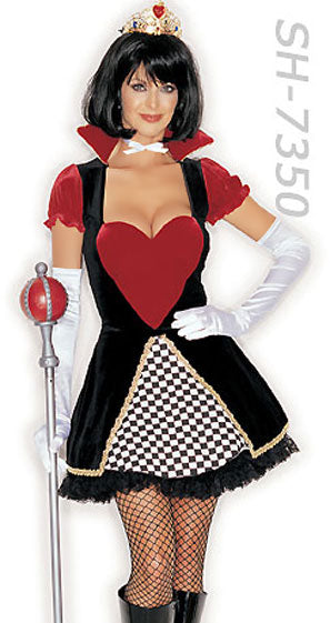 close up of Queen of Hearts 2-pc. Alice in Wonderland costume 7350
