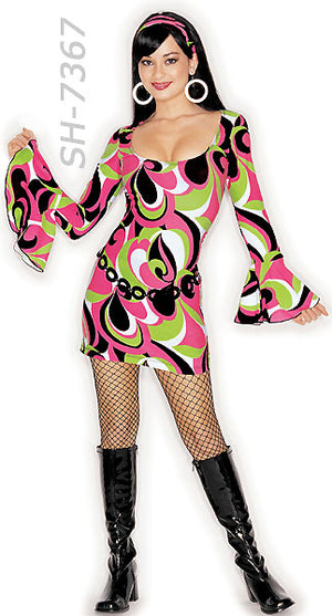 Be Austin Powers' sexy girl friend in this 70's Girl 4-pc. costume