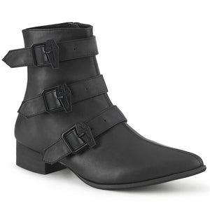Pointed Toe Winklepicker Style Ankle Boots with Buckles WARLOCK-50-C