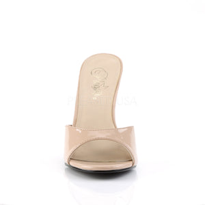 front of nude Peep toe slide slipper with 4-inch heel Classique-01