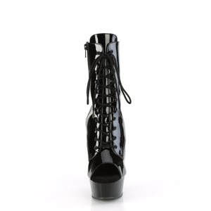 front of peep toe lace-up front platform ankle boot with 6-ingh heel Delight-1021