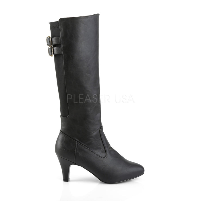 3 Inch Heel Black Plus Size Ankle Drag Queen Boots | DIVINE-1020 –  Shoecup.com
