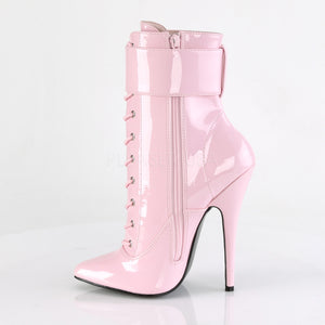 zipper of pink ankle boot with interchangeable ankle cuffs Domina-1023