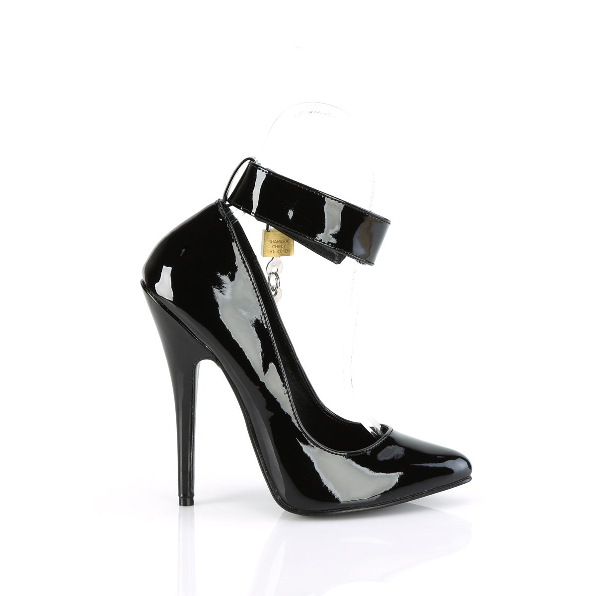 Black Ankle Strap Pump with 4-inch Heel DREAM-431 – FantasiaWear