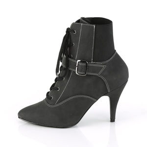 buckle on black lace-up front ankle boot with 4-inch heel Dream-1022