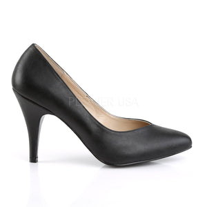 side of black faux leather Pointed toe pumps with 4-inch heel Dream-420