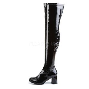 side view of over-the-knee boots with 3-inch block heels GoGo-3000