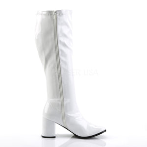 zipper on plus size wide calf gogo boots with 3-inch heels GoGo-300WC