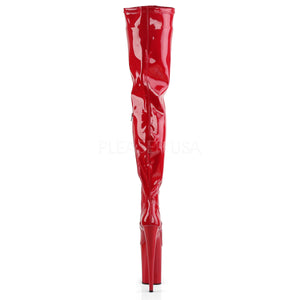 back red platform crotch high boots with 9-inch spike heels Infinity-4000