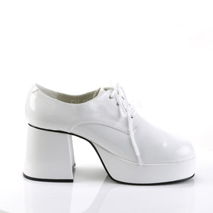 side of men's platform disco shoes with 3.5-inch block heel Jazz-02