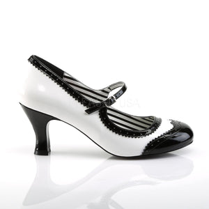 side white with black Spectator Mary Jane pumps with 3-inch heels Jenna-06
