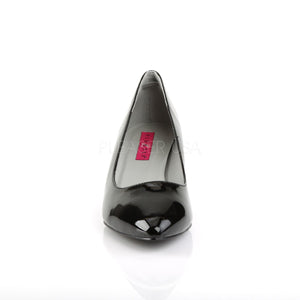 front of black classic pump shoes with 2.5-inch kitten heels Kitten-01
