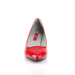 front of red classic pump shoes with 2.5-inch kitten heels Kitten-01