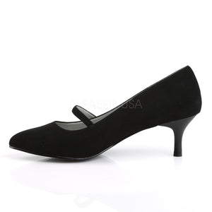 side of black Mary Jane pumps with 2.5-inch kitten heels Kitten-03