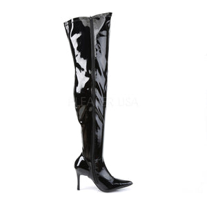zipper of plus size knee boots with 3.75-inch heel Lust-3000X