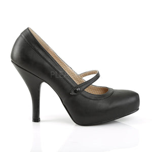 side of black Mary Jane pumps with 4.5-inch spike heel Pinup-01