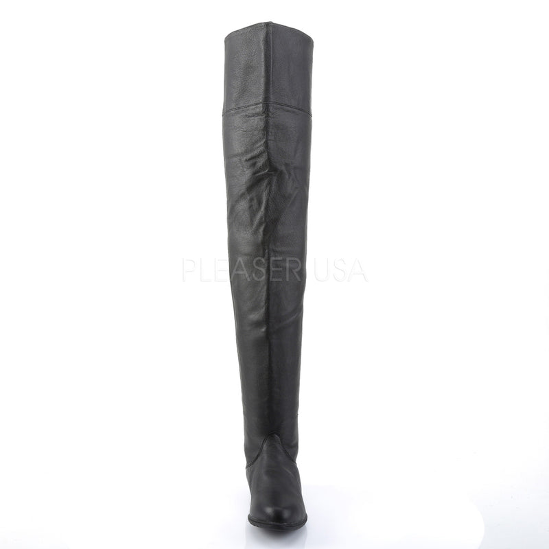 Leather Thigh High Boots with 3/4-inch Heels – FantasiaWear